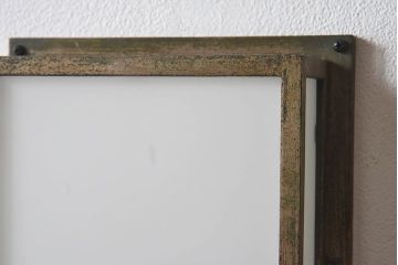 アンティーク雑貨　和製アンティーク　乳白ガラスのウォールランプカバー(壁掛け照明カバー)