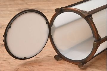 和製アンティーク　モダンな雰囲気が漂う　銅製のシェード(天井照明、灯籠)