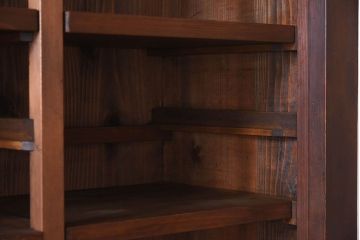 和製アンティーク　収納力抜群!大振りな二段重ね関西収納棚