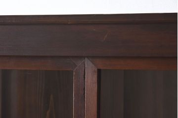 和製アンティーク　収納力抜群!大振りな二段重ね関西収納棚