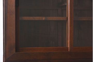 和製アンティーク　収納力抜群!大振りな二段重ね関西収納棚