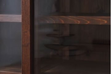 和製アンティーク　収納力抜群!大振りな二段重ね関西収納棚