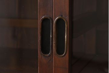 和製アンティーク　収納力抜群!大振りな二段重ね関西収納棚