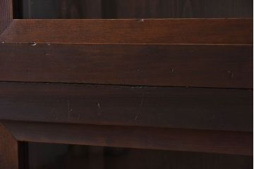 和製アンティーク　収納力抜群!大振りな二段重ね関西収納棚