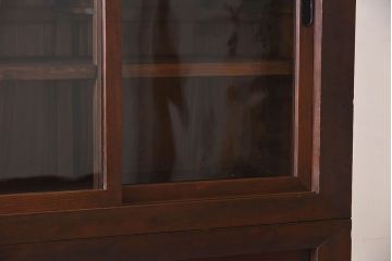 和製アンティーク　収納力抜群!大振りな二段重ね関西収納棚