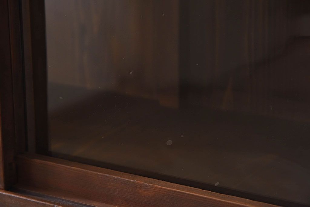 和製アンティーク　収納力抜群!大振りな二段重ね関西収納棚