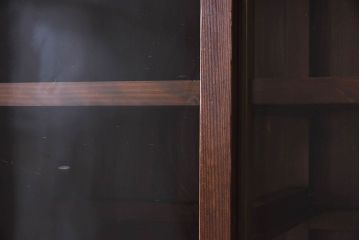 和製アンティーク　収納力抜群!大振りな二段重ね関西収納棚