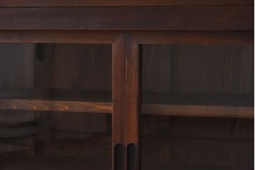 和製アンティーク　収納力抜群!大振りな二段重ね関西収納棚