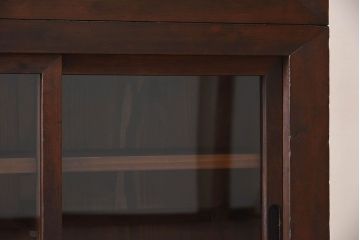 和製アンティーク　収納力抜群!大振りな二段重ね関西収納棚