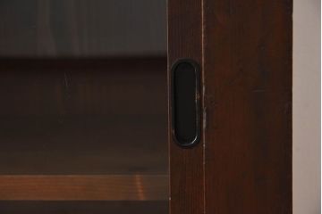 和製アンティーク　収納力抜群!大振りな二段重ね関西収納棚