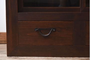 和製アンティーク　収納力抜群!大振りな二段重ね関西収納棚