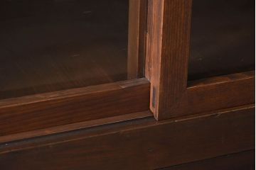 和製アンティーク　収納力抜群!大振りな二段重ね関西収納棚