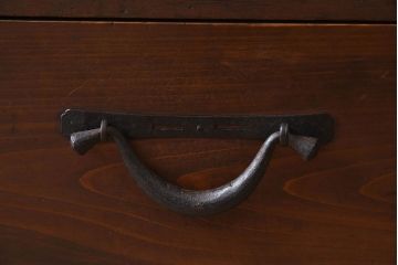 和製アンティーク　収納力抜群!大振りな二段重ね関西収納棚