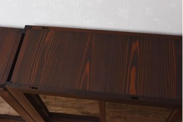 和製アンティーク　収納力抜群!大振りな二段重ね関西収納棚