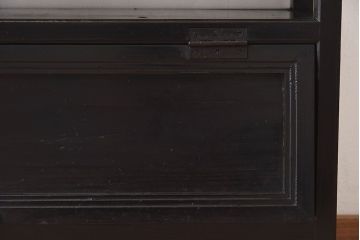 アンティーク家具　和製アンティーク　珍しいデザインが魅力的なオリジナルペイントの収納棚(飾り棚、陳列棚、下駄箱)