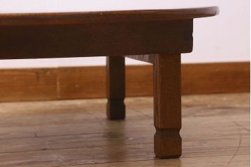 レトロ家具　和製アンティーク　栓材　レトロな雰囲気漂うちゃぶ台(ローテーブル、座卓)