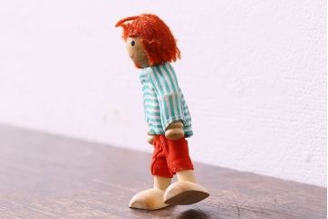 アンティーク雑貨　北欧ビンテージ　可愛らしい木製人形(ディスプレイ雑貨)(3)
