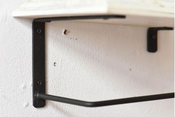 アンティーク雑貨　ペイント雑貨　トイレットペーパーホルダー・アンティークホワイト