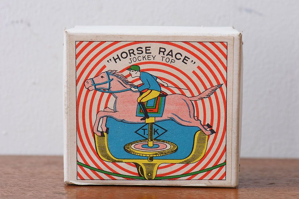 アンティーク雑貨　昭和レトロ　タイガー商会　T.K　ジョッキーゴマ(輸出用)(1)