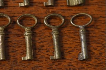 アンティーク雑貨　イギリスアンティーク　シャビーな雰囲気が魅力的なキー(鍵、カギ)10本セット(1)