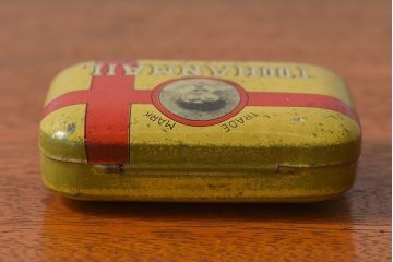 アンティーク雑貨　昭和初期　レトロなティン缶(ブリキ缶、小物入れ)(1)