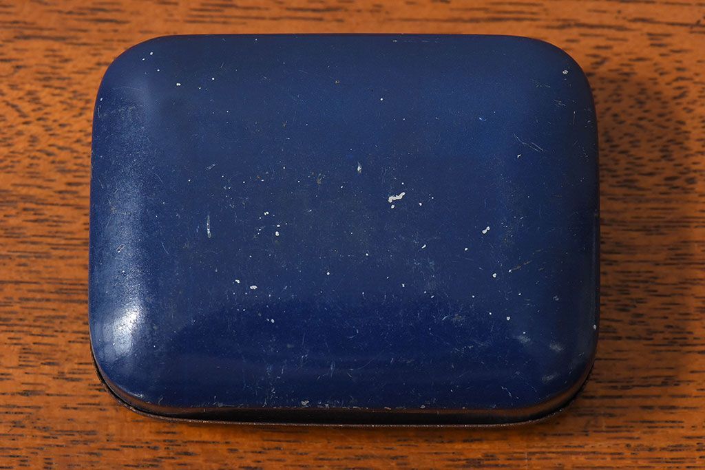 アンティーク雑貨　昭和初期　レトロなティン缶(ブリキ缶、小物入れ)(2)