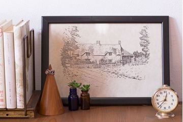アンティーク雑貨　イギリスビンテージ　壁掛けアートフレーム(2)
