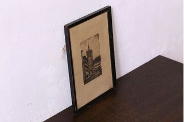 アンティーク雑貨　イギリスビンテージ　壁掛けアートフレーム(1)