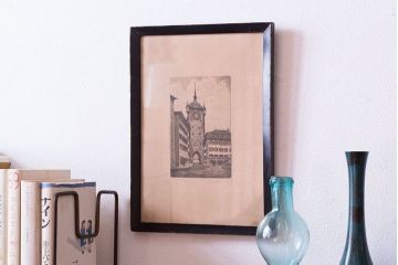 アンティーク雑貨　イギリスビンテージ　壁掛けアートフレーム(1)