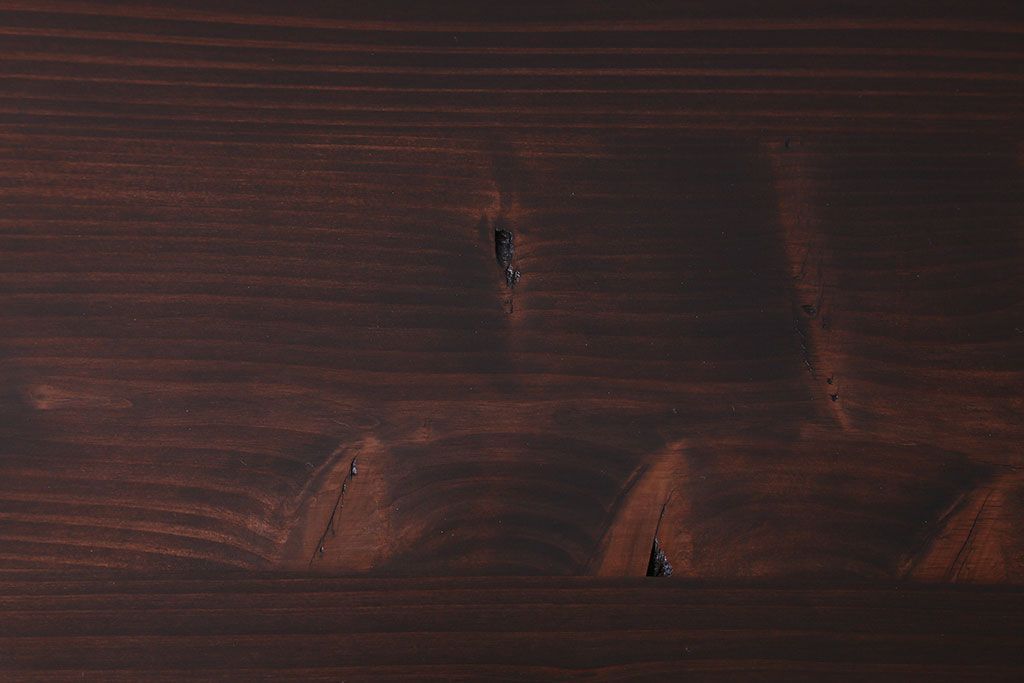 アンティーク家具　和製アンティーク　ヒノキ材天板　観音開き　和モダンな雰囲気が漂う脚付き箪笥ローチェスト(引き出し、テレビボード)(2)