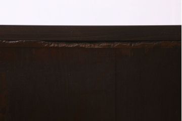 アンティーク家具　和製アンティーク　ヒノキ材天板　観音開き　和モダンな雰囲気が漂う脚付き箪笥ローチェスト(引き出し、テレビボード)(2)