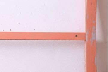 ペイント家具　ダイヤガラス入り!可愛らしい色合いが素敵なペイントドア(扉)