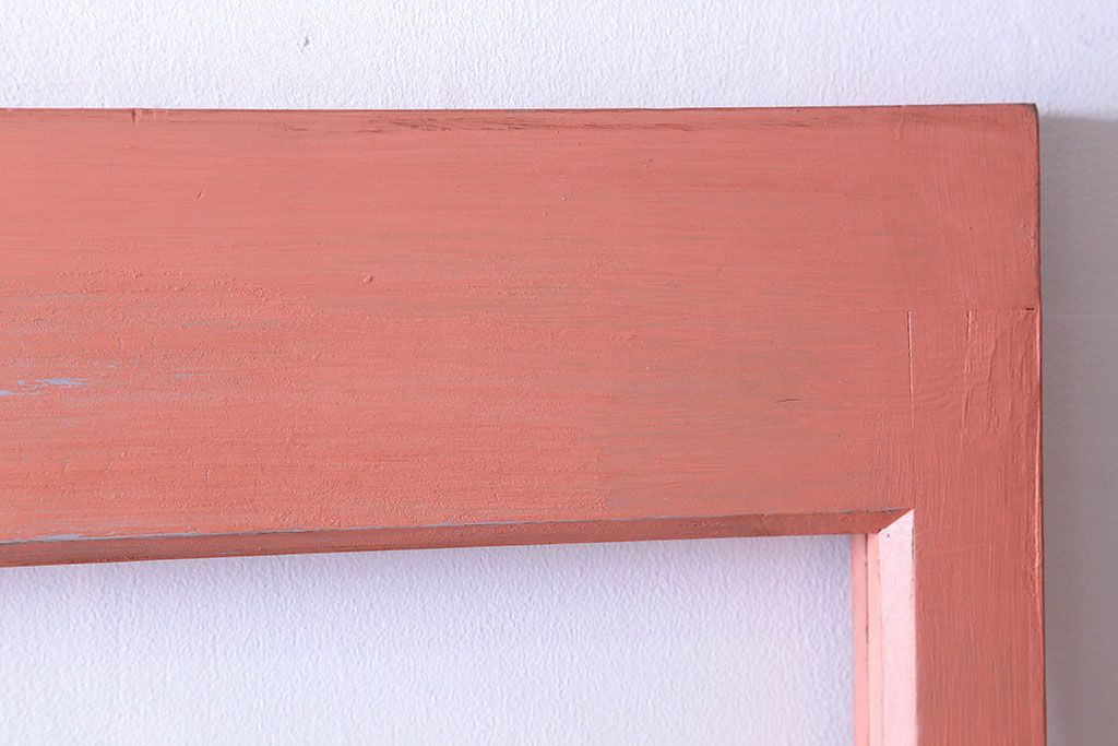 ペイント家具　ダイヤガラス入り!可愛らしい色合いが素敵なペイントドア(扉)