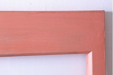 ペイント家具　ダイヤガラス入り!可愛らしい色合いが素敵なペイントドア(扉)