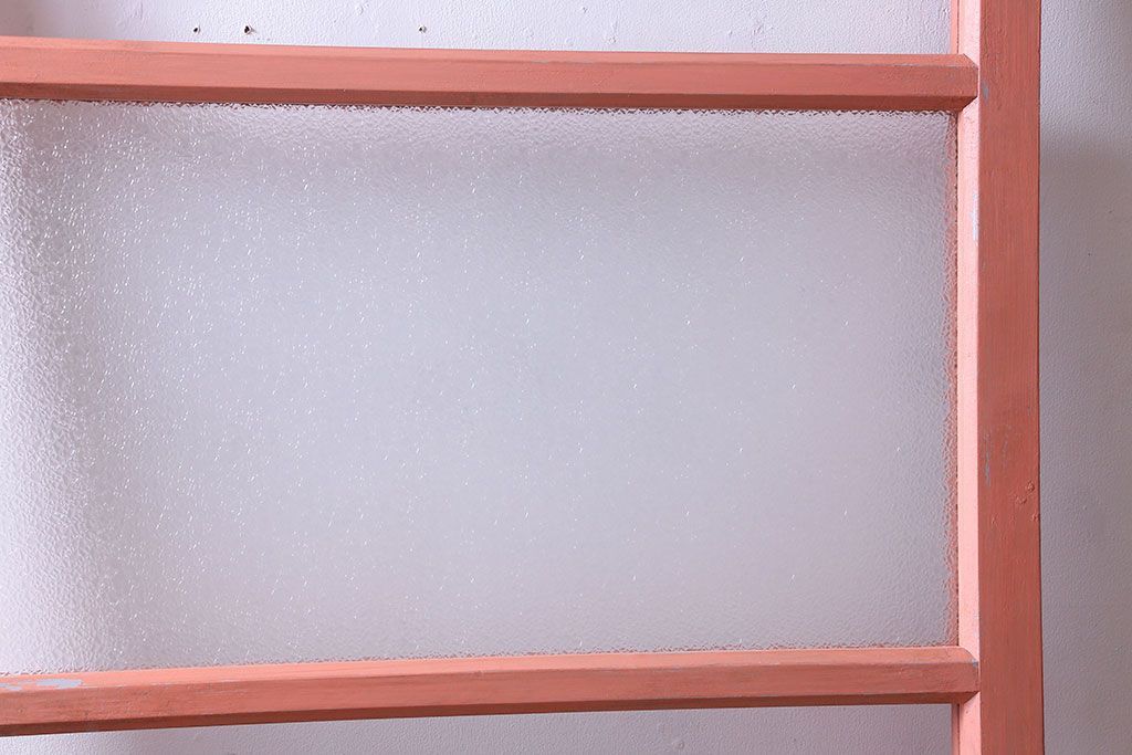 ペイント家具　ダイヤガラス入り!可愛らしい色合いが素敵なペイントドア(扉)