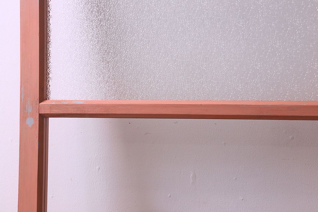 ペイント家具　ダイヤガラス入り!可愛らしい色合いが素敵なペイントドア(扉)