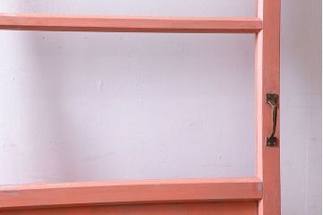 ペイント家具　ダイヤガラス入り!可愛らしい色合いが素敵なペイントドア(扉)