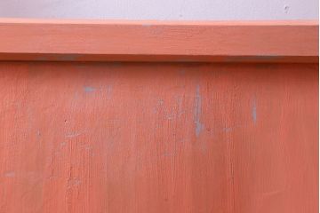 ペイント家具　ダイヤガラス入り!可愛らしい色合いが素敵なペイントドア(扉)