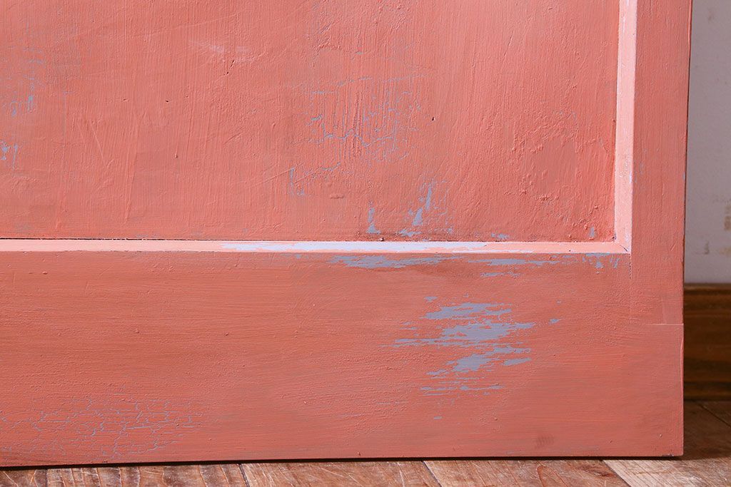 ペイント家具　ダイヤガラス入り!可愛らしい色合いが素敵なペイントドア(扉)