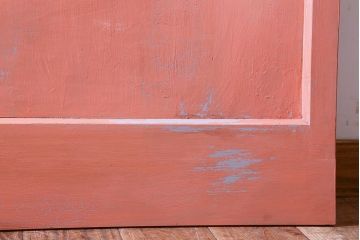 ペイント家具　ダイヤガラス入り!可愛らしい色合いが素敵なペイントドア(扉)