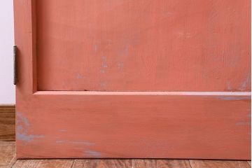 ペイント家具　ダイヤガラス入り!可愛らしい色合いが素敵なペイントドア(扉)