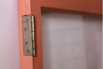 ペイント家具　ダイヤガラス入り!可愛らしい色合いが素敵なペイントドア(扉)