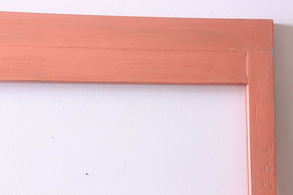 ペイント家具　ダイヤガラス入り!可愛らしい色合いが素敵なペイントドア(扉)