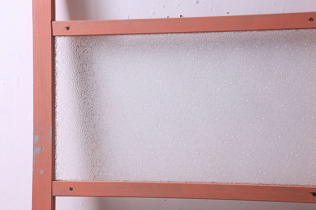 ペイント家具　ダイヤガラス入り!可愛らしい色合いが素敵なペイントドア(扉)