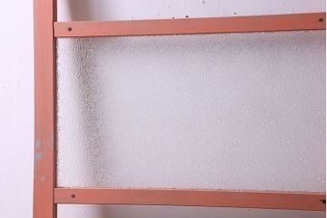 ペイント家具　ダイヤガラス入り!可愛らしい色合いが素敵なペイントドア(扉)