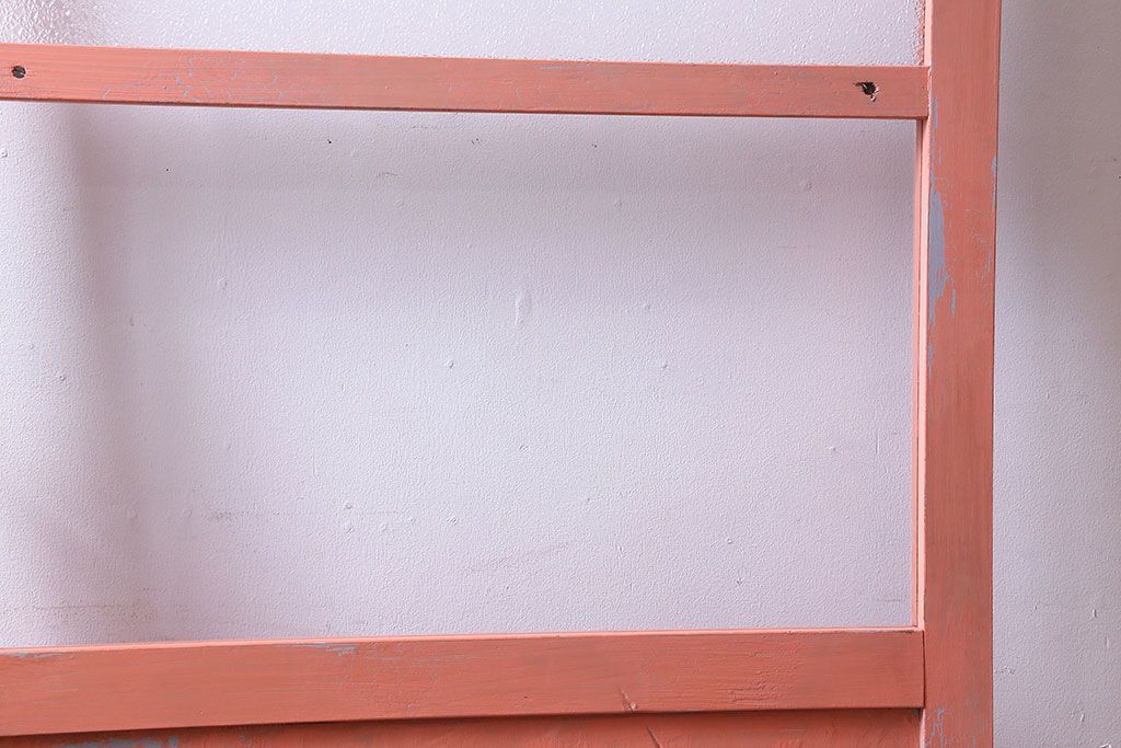 ペイント家具　ダイヤガラス入り!可愛らしい色合いが素敵なペイントドア(扉)