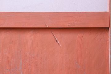 ペイント家具　ダイヤガラス入り!可愛らしい色合いが素敵なペイントドア(扉)