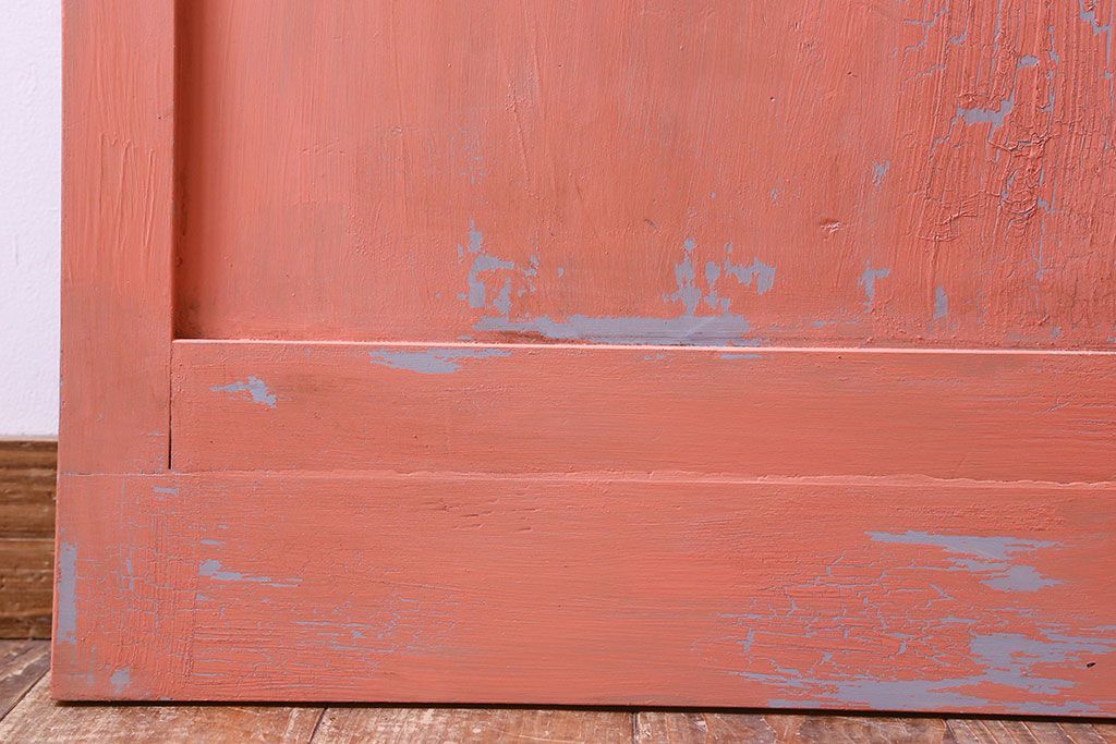 ペイント家具　ダイヤガラス入り!可愛らしい色合いが素敵なペイントドア(扉)