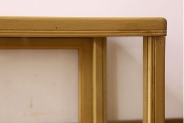ペイント家具　大正〜昭和期　横長　シンプルなデザインが魅力的なガラスケース(ショーケース、飾り棚、陳列棚)