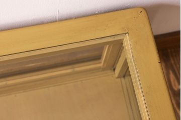 ペイント家具 大正〜昭和期 横長 シンプルなデザインが魅力的なガラスケース(ショーケース、飾り棚、陳列棚)